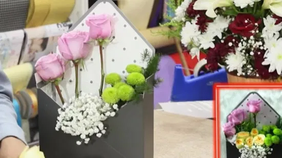 New Arrival Envelope Cardboard Flower Packaging Box for Florists