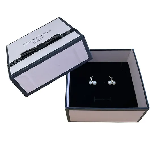 Custom Wholesale Exquisite Necklace Ring Packaging Box Jewelry Gift Box with Bag